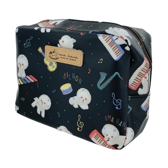 Uma Hana Handbags - Waterproof Bichon Cube Makeup Cosmetic Bag